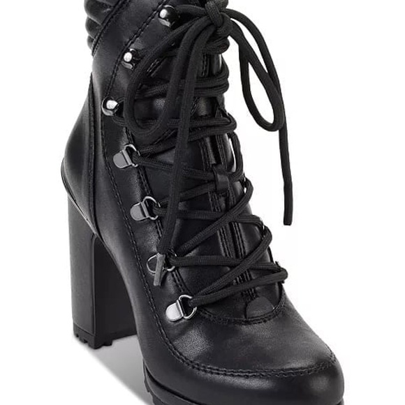 DKNY Women's Lenni Lace-Up Platform Block-Heel Boots SIZE 10 new with box - Picture 2 of 12